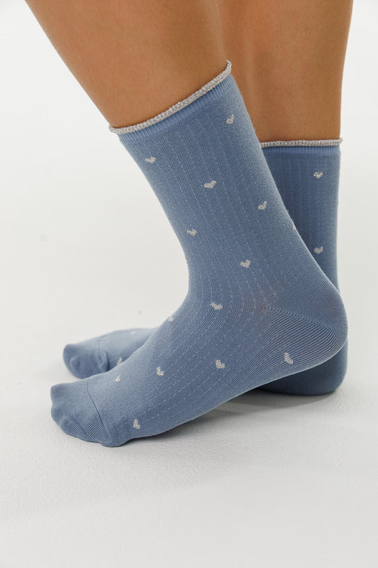 LIGHT FRILL SMALL HEART SOCKS