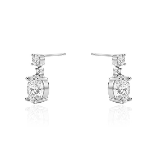 TWO TIER CRYSTAL EARRINGS