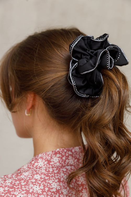 CRYSTAL TRIM SCRNCHIES Limlim fashion accessories
