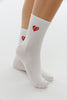 RIBBED LOOKING HEART SOCKS
