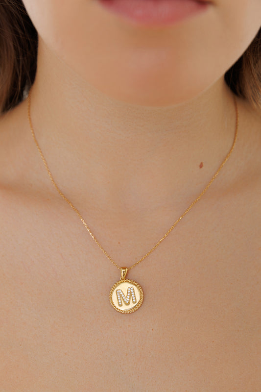 COIN INITIAL NECKLACE