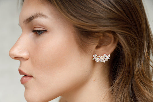 HALF MOON MARQUIS EARRINGS