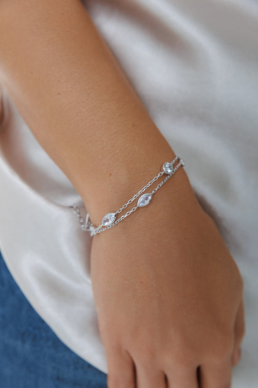 THREE MARQUIS BRACELET