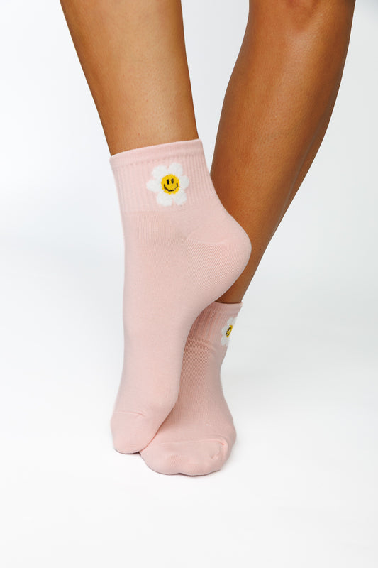 DAISY PUFF FLOWER SHORT SOCKS