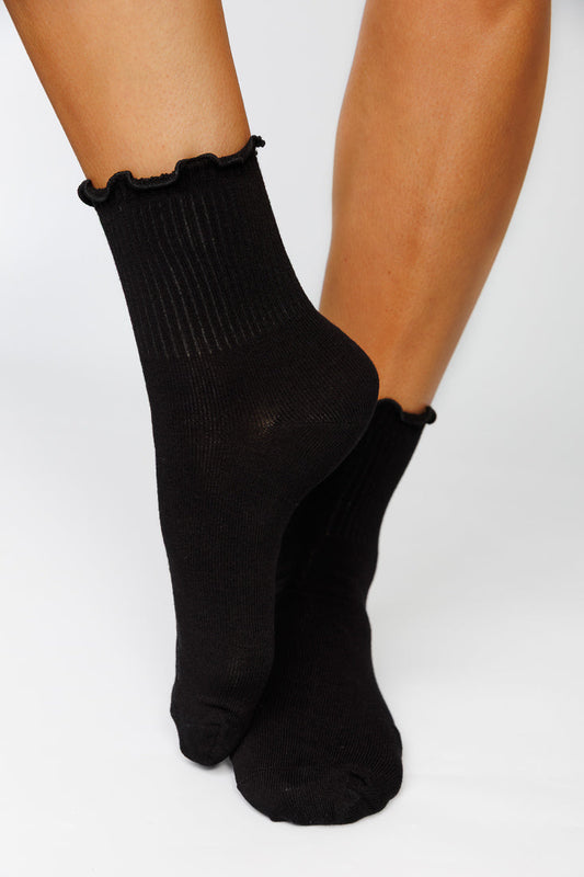 FRILL RUBBED SHORT SOCKS Limlim fashion accessories