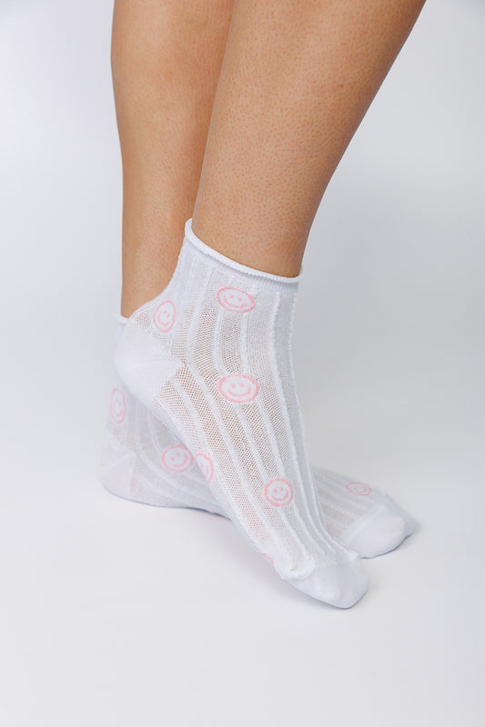 SMILEY ANKLE SOCKS