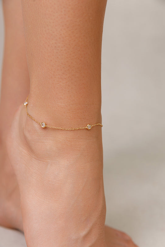 Crystal anklet