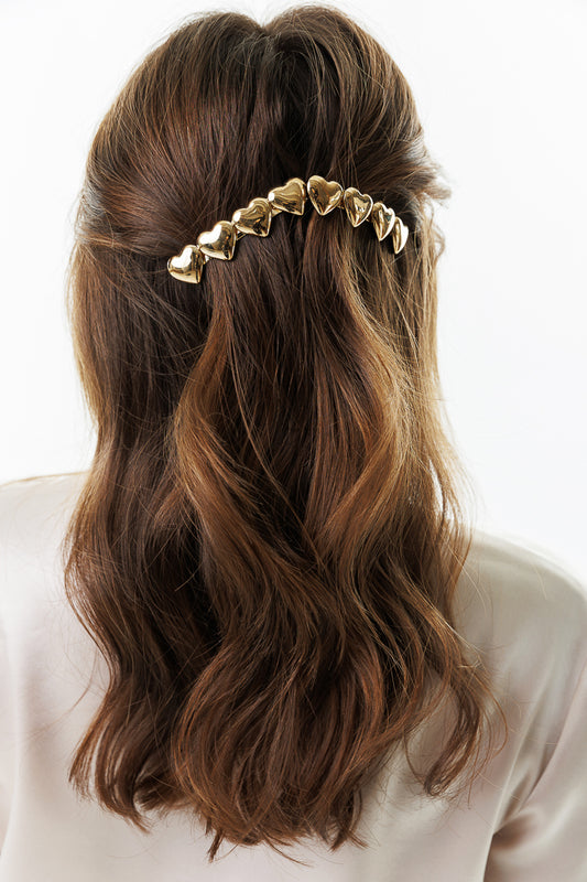 FOUR HEART BARRETTES