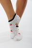SHORT FRILL NO SHOW CHERRY SOCKS 2 PACK