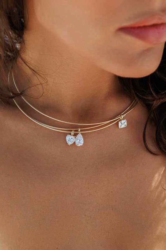 CABLE CRYSTAL NECKLACE