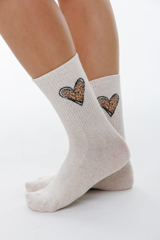 RIBBED LEOPARD HEART