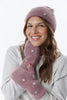 CRYSTAL STAR ANGORA HAT AND GLOVES