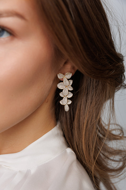 FLOWER CHANDELIER EARRINGS