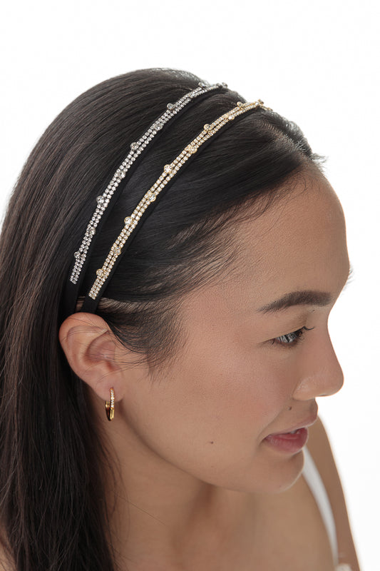 THIS SATIN CRYSTAL HAIRBAND