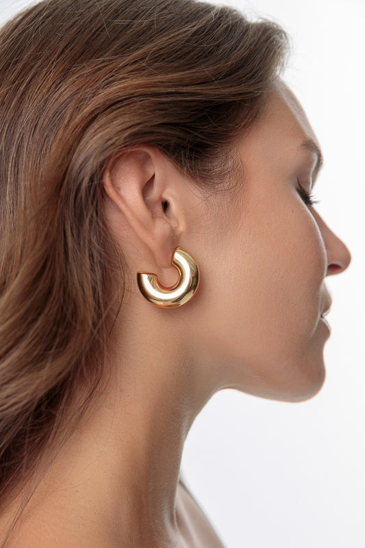 BOLD HALF MOON HOOPS