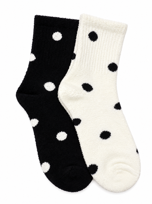 FUZZY POLKA CREW SOCKS