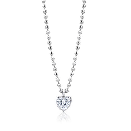 CRYSTAL HEART PENDANT NECKLACE