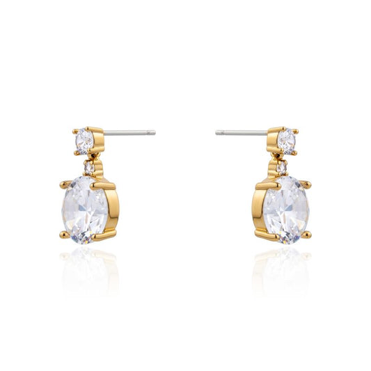 TWO TIER CRYSTAL EARRINGS