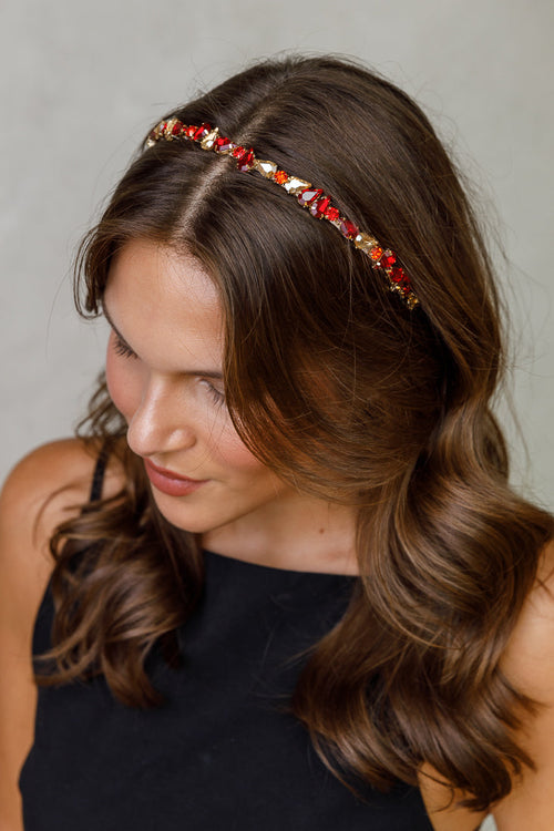 PEAR SHAPED CRYSTAL LUXE HAIRBAND LIMLIM