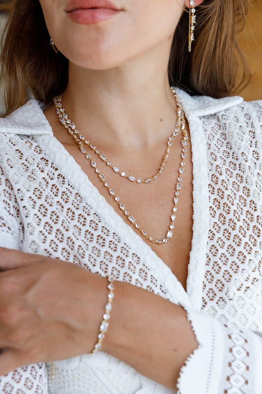 LUXE CRYSTAL SHAPES NECKLACE Limlim fashion accessories