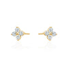 CRYSTAL CLOVER STUD EARRINGS Limlim fashion accessories