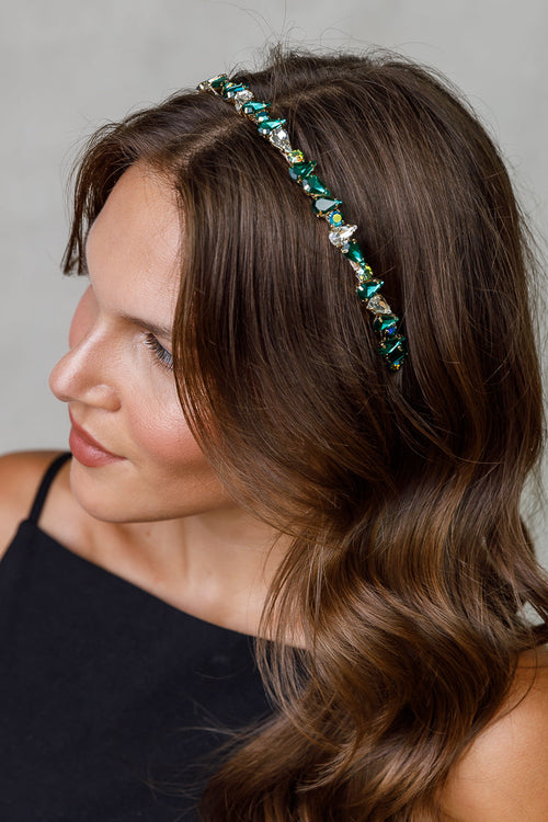 PEAR SHAPED CRYSTAL LUXE HAIRBAND LIMLIM