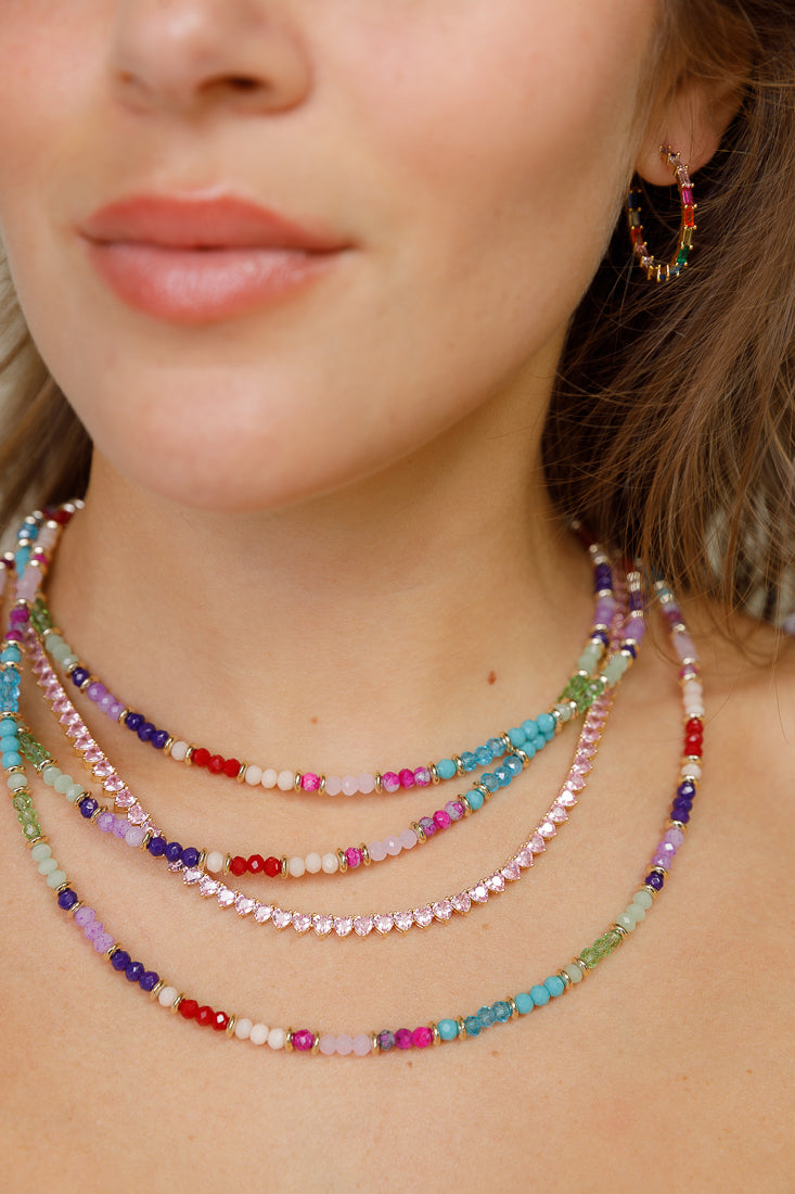 GLASS BEADED LOVE NECKLACE Limlim fashion accessories