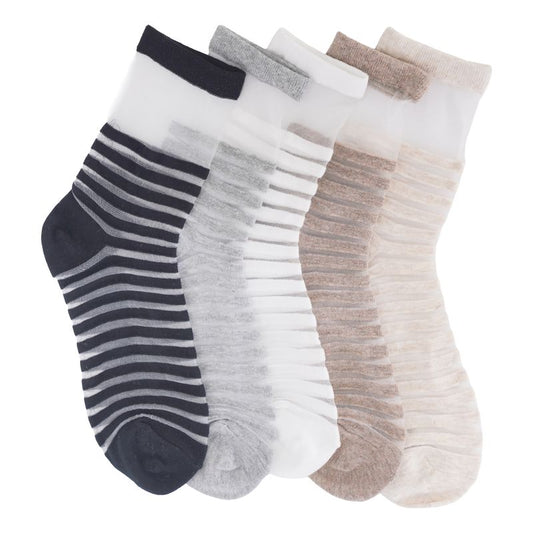 SHEER STRIPES MESH SOCKS