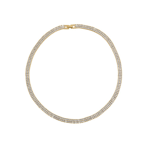 CRYSTAL LUXURY PRINCESS CUT TENNIS NECKLACE Limlim fashion accessories