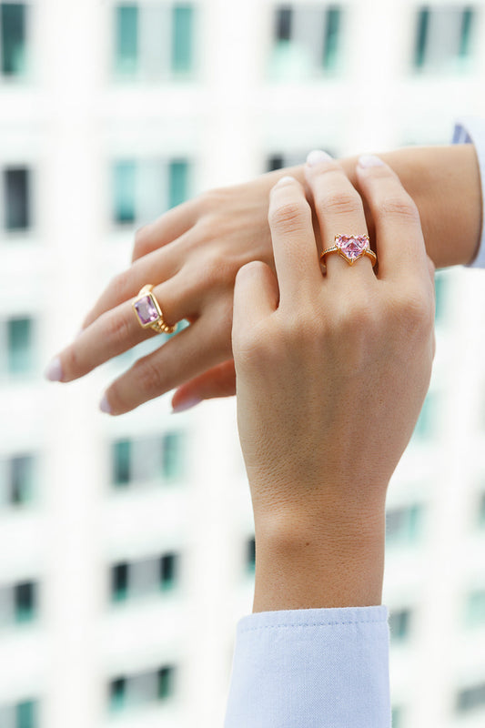 EMERALD CUT STATEMENT RING Limlim fashion accessories