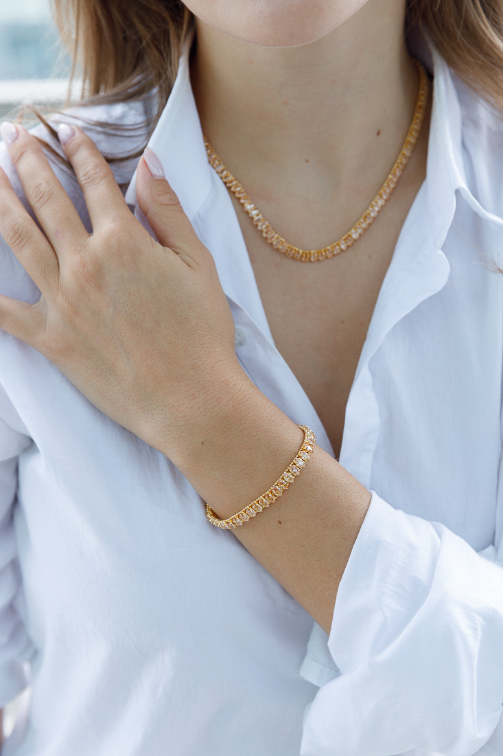 MARQUIS TENNIS BRACELET YELLOW TOPAZ Limlim fashion accessories