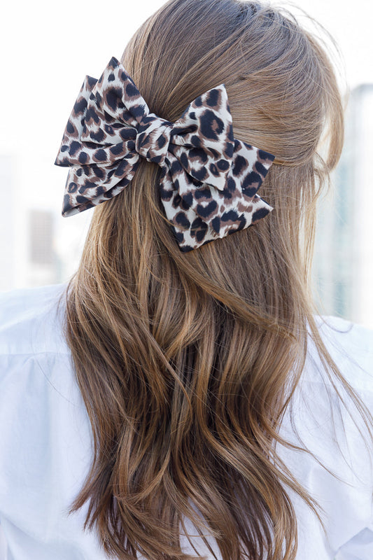LEOPARD TRIPLE BOW BARRETTE Limlim fashion accessories