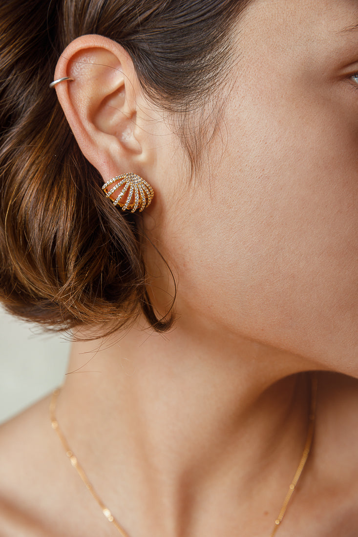 CRYSTAL EAR HUGGERS Limlim fashion accessories