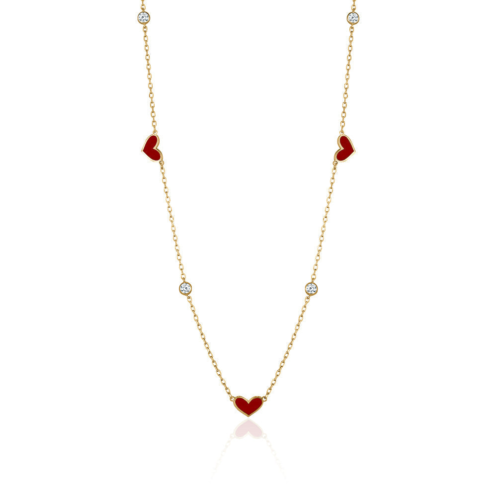LOVE ENAMEL NECKLACE Limlim fashion accessories