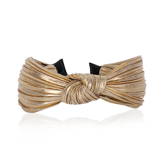 GOLD PLEATED HAIRBAND Limlim fashion accessories