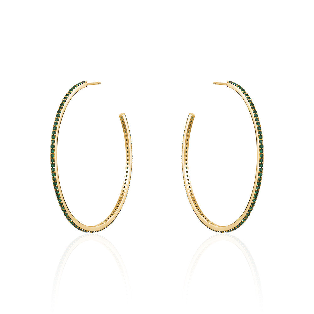 THIN CRYSTAL HOOPS Limlim fashion accessories