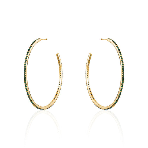 THIN CRYSTAL HOOPS Limlim fashion accessories
