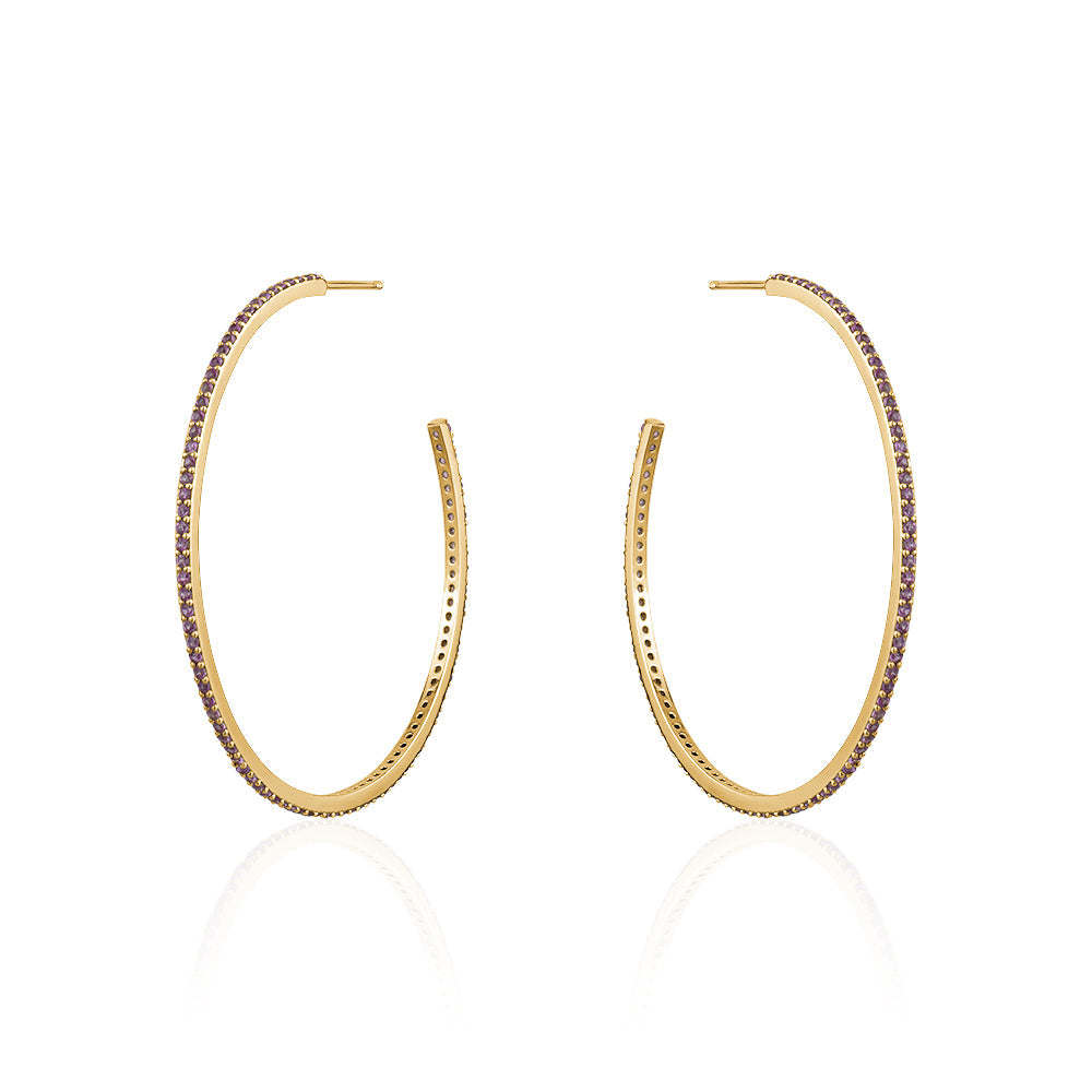 THIN CRYSTAL HOOPS Limlim fashion accessories