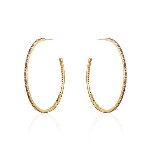 THIN CRYSTAL HOOPS Limlim fashion accessories
