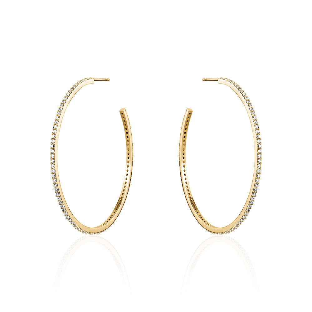 THIN CRYSTAL HOOPS Limlim fashion accessories