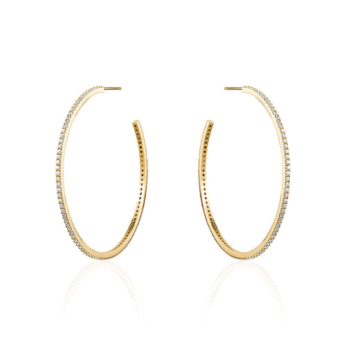 THIN CRYSTAL HOOPS Limlim fashion accessories