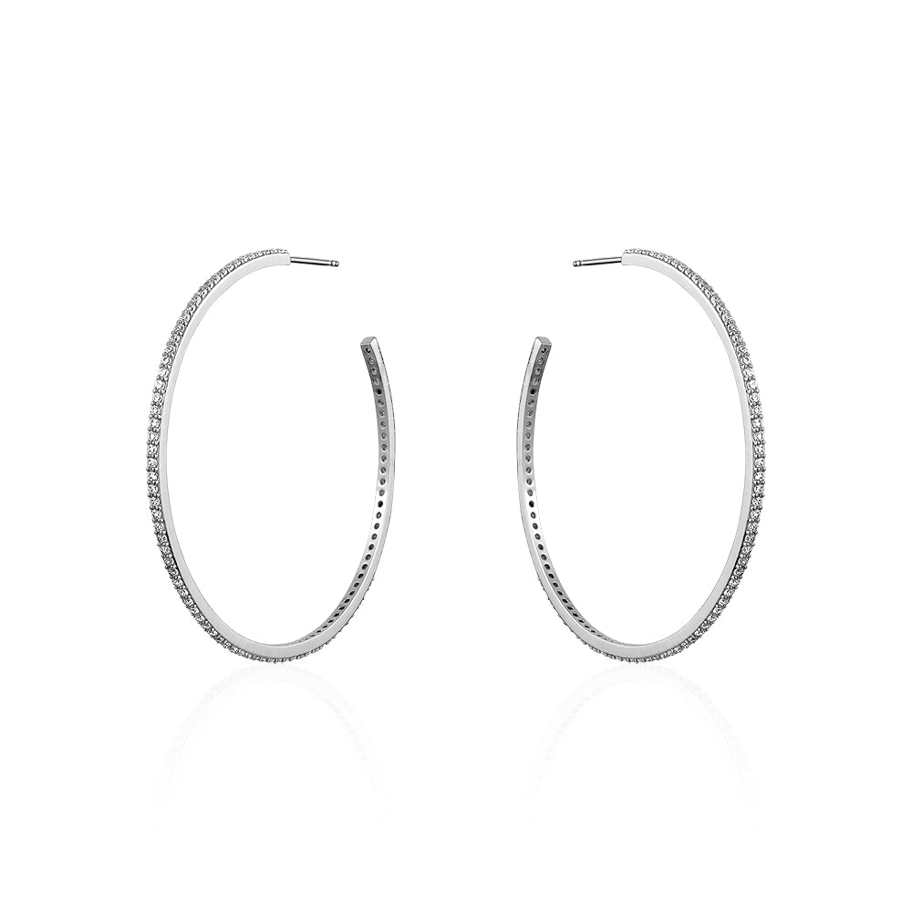 THIN CRYSTAL HOOPS Limlim fashion accessories