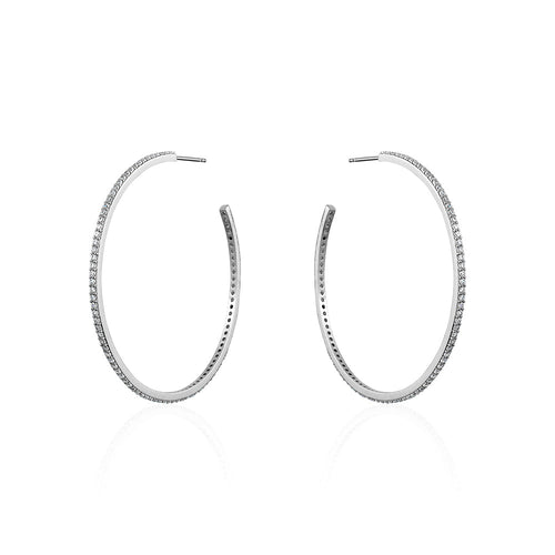 THIN CRYSTAL HOOPS Limlim fashion accessories