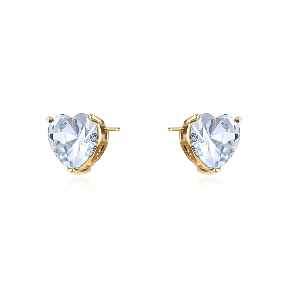 HEART CRYSTAL STUDD Limlim fashion accessories