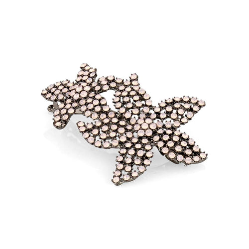 SWAROVSKI DOUBLE FLOWER BARETTE limlim