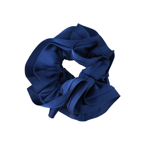 SATIN TRIM CLASSIC SCRUNCHIE BLUES Limlim fashion accessories