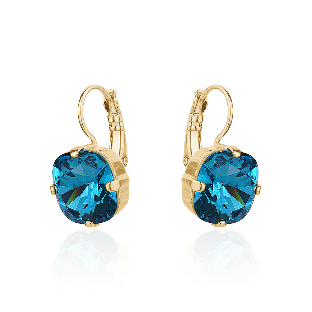 SWAROVSKI SQUARE TOPAZ HOOPS LIMLIM