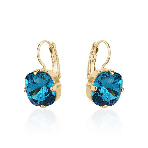 SWAROVSKI SQUARE TOPAZ HOOPS LIMLIM