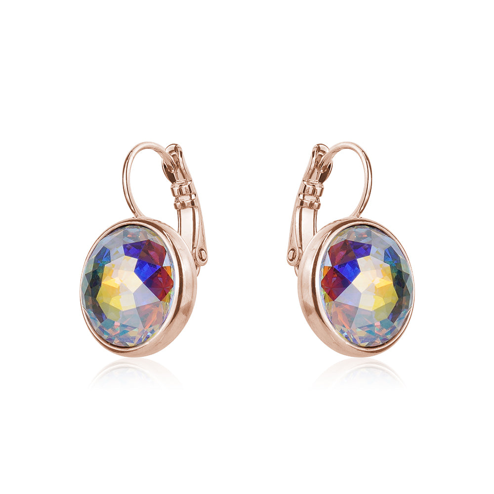 ROSE GOLD AB CRYSTAL EARRINGS Limlim fashion accessories