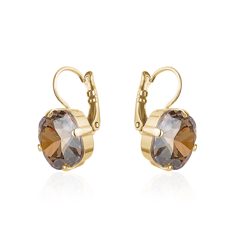 SWAROVSKI CIRCLE ORANGE TOPAZ HOOPS LIMLIM